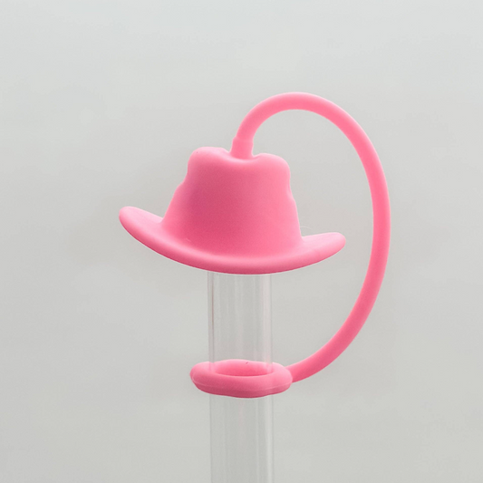 Pink Cowgirl Hat Straw Topper