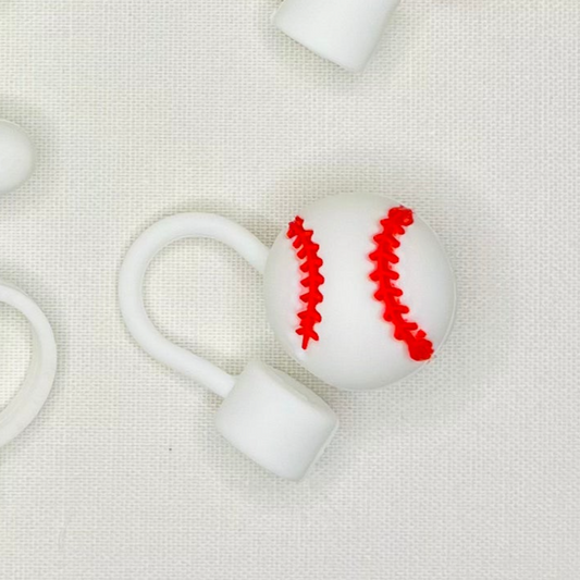 Baseball Straw Topper