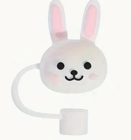 White Bunny Straw Topper